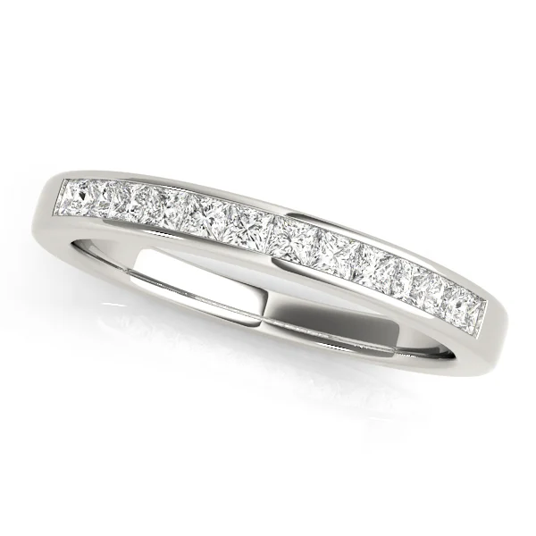Channel Set Princess Cut Wedding Band