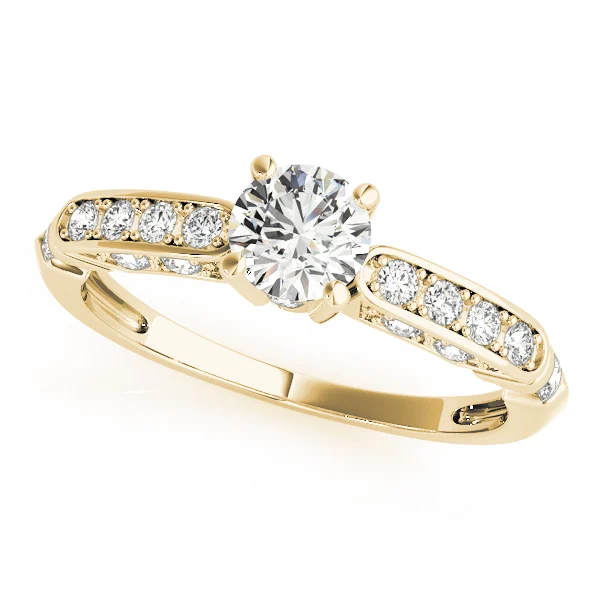 Single Row Channel Set Engagement Ring - Image 4