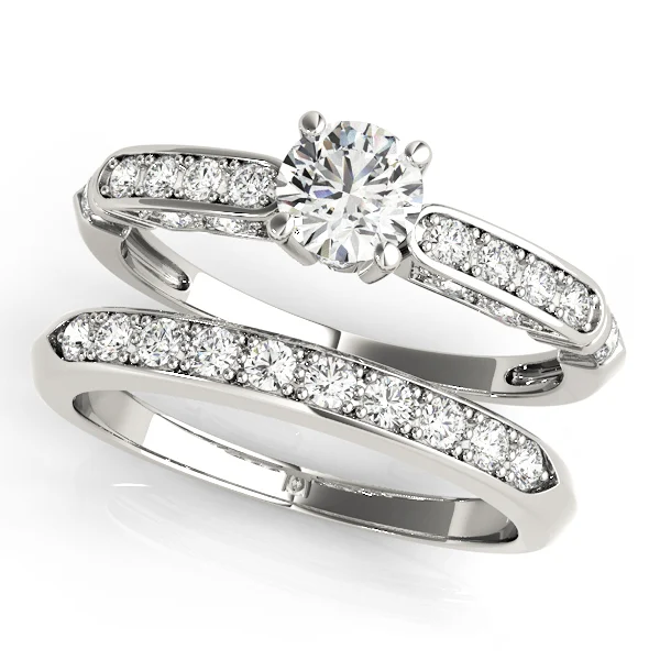Single Row Channel Set Engagement Ring - Image 3