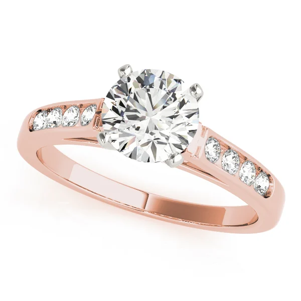 Single Row Channel Set Engagement Ring - Image 5