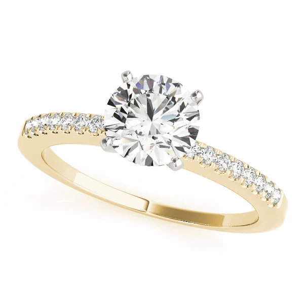 Single Row Prong Set Engagement Ring - Image 4
