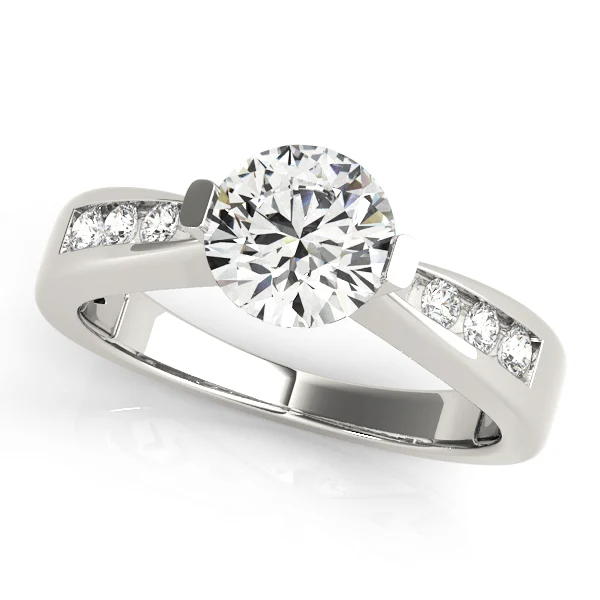 Channel Set Single Row Engagement Ring