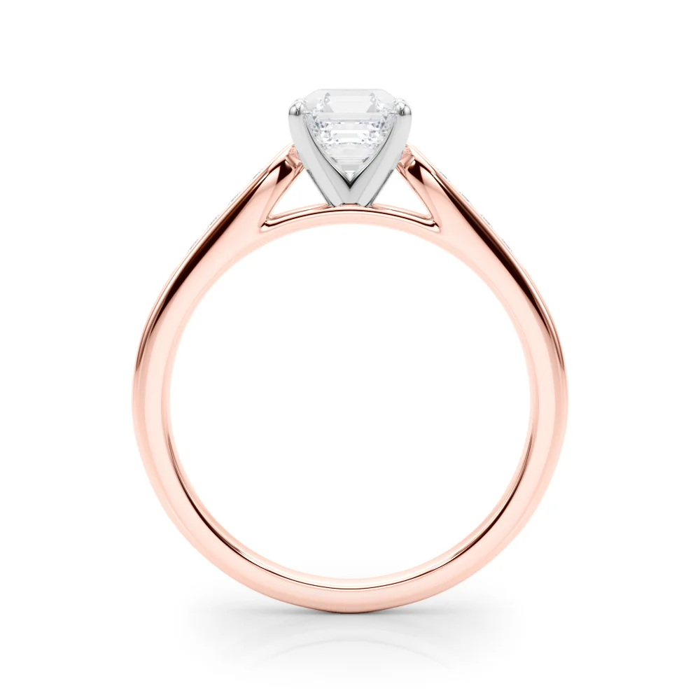 Channel Set Single Row Cathedral Engagement Ring - Image 106
