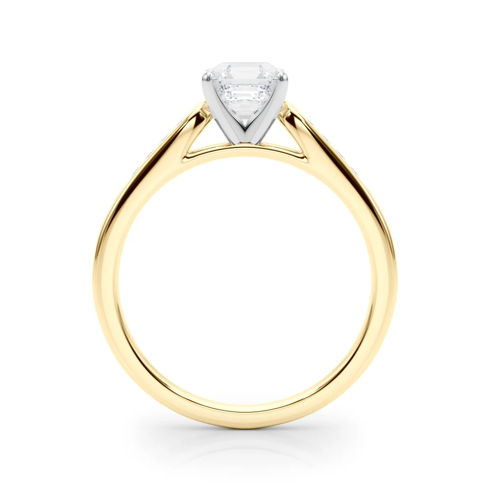 Channel Set Single Row Cathedral Engagement Ring - Image 102