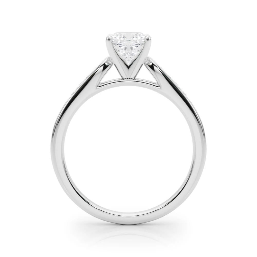 Channel Set Single Row Cathedral Engagement Ring - Image 50
