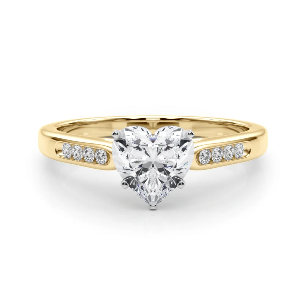 Channel Set Single Row Cathedral Engagement Ring - Image 115