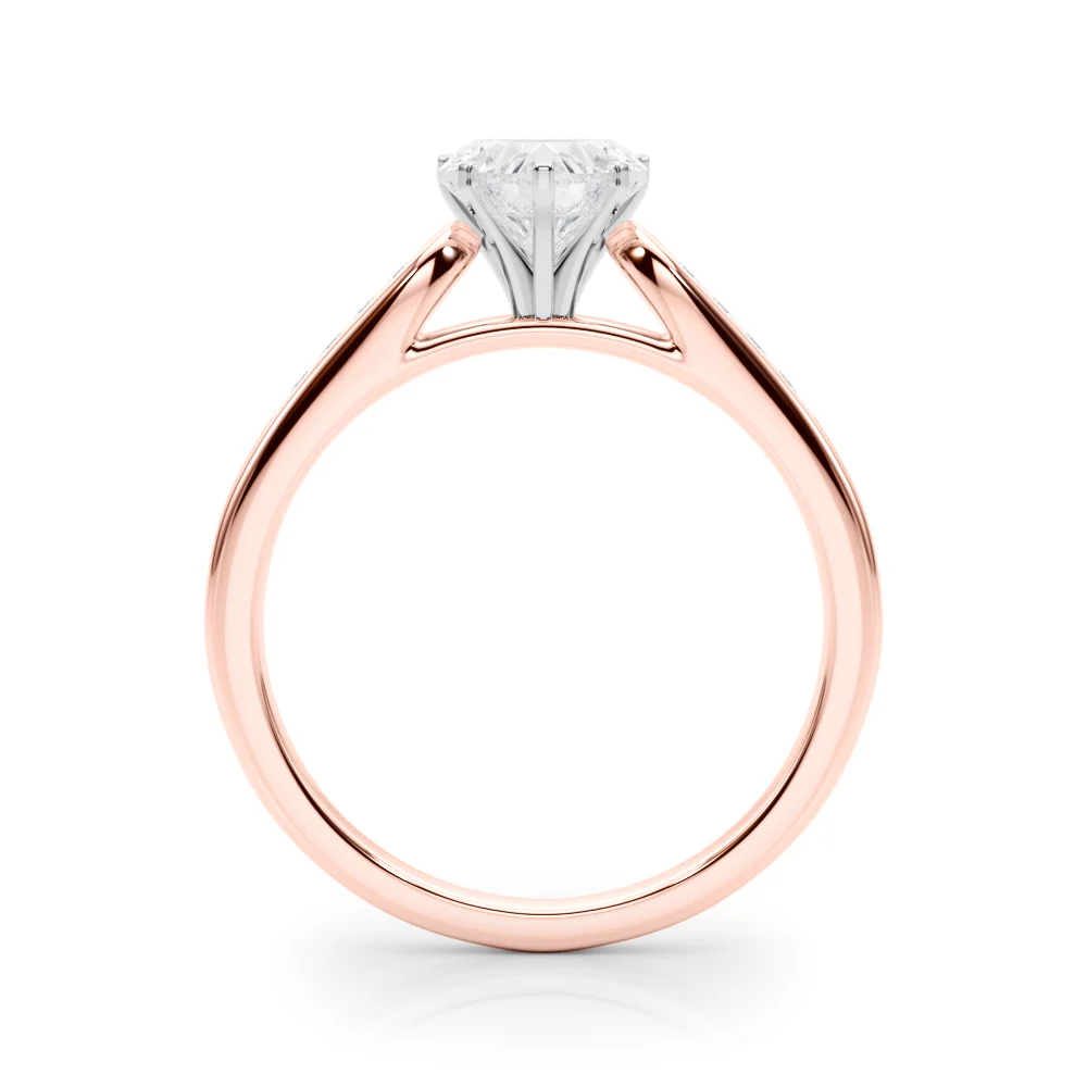 Channel Set Single Row Cathedral Engagement Ring - Image 118