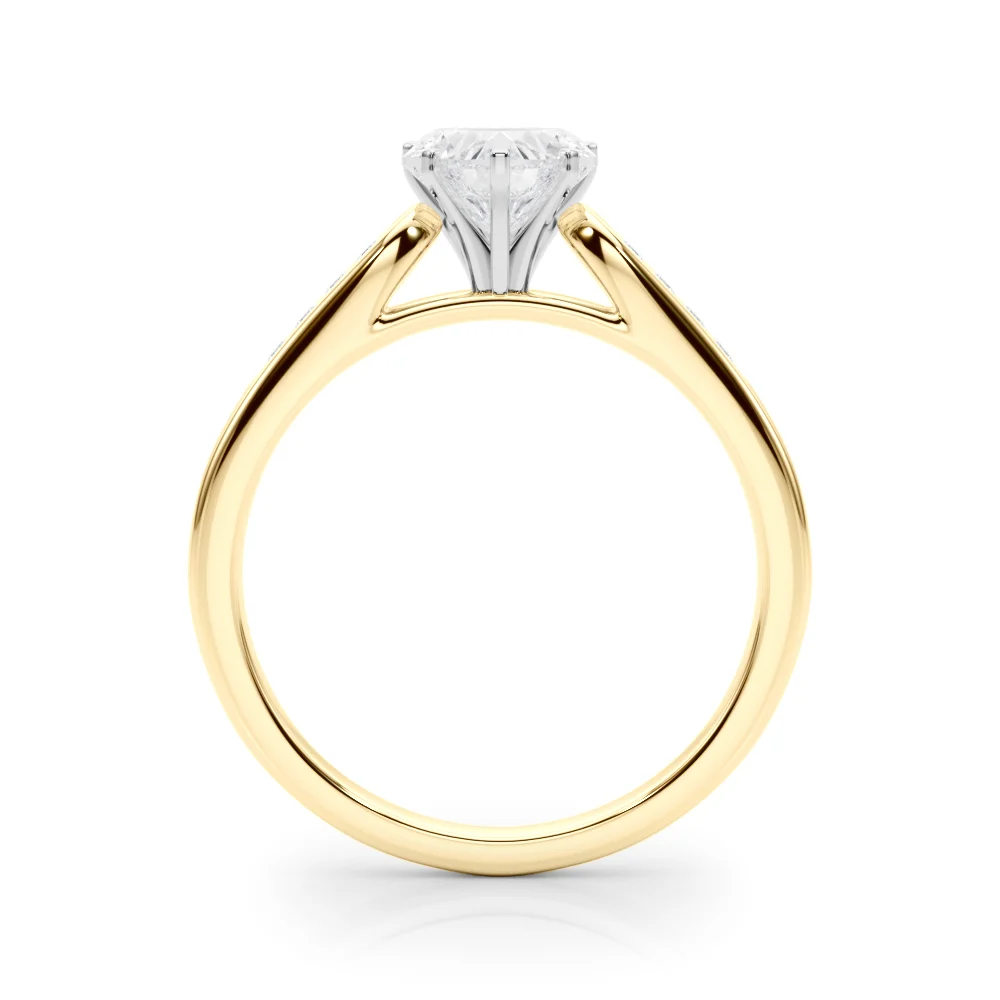 Channel Set Single Row Cathedral Engagement Ring - Image 114