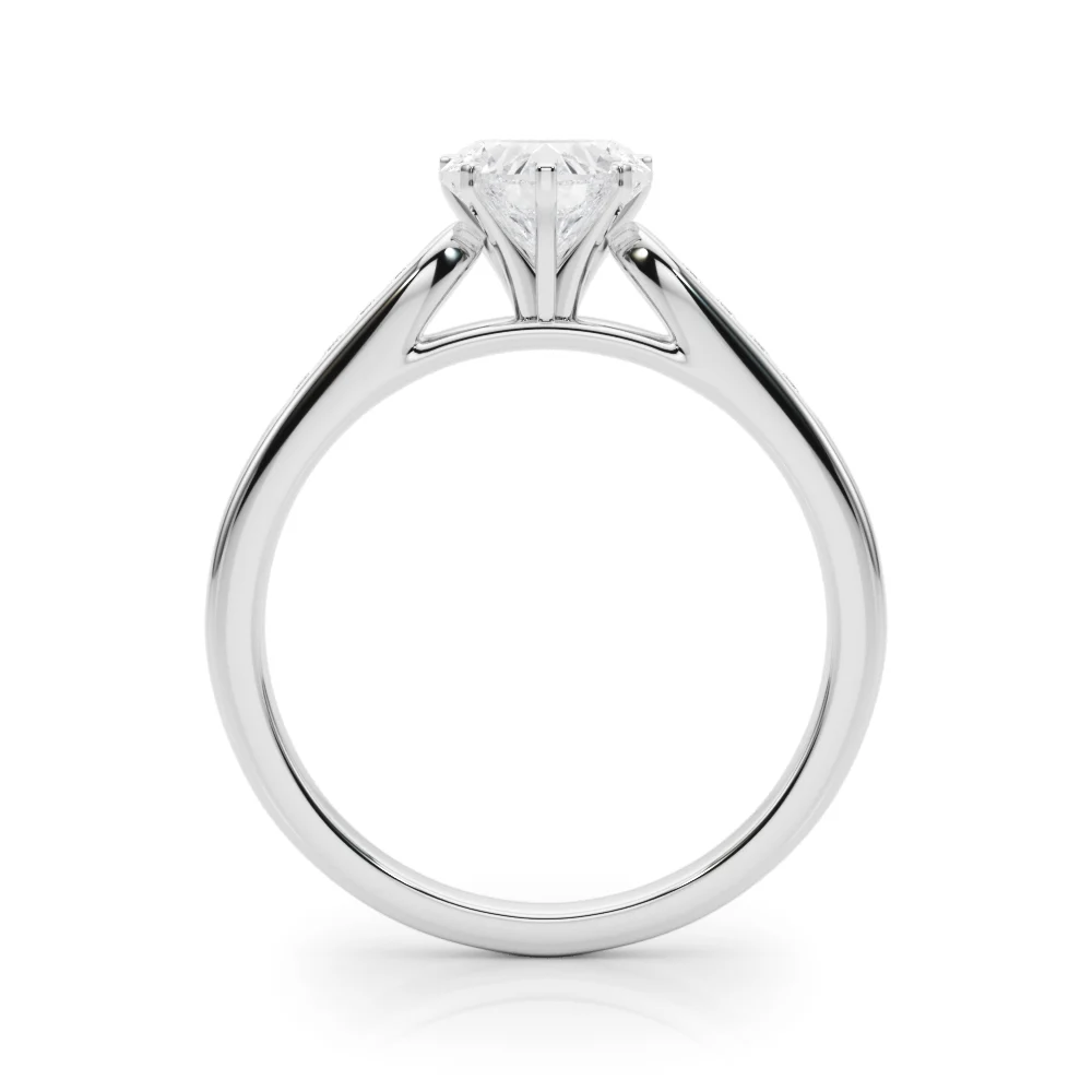Channel Set Single Row Cathedral Engagement Ring - Image 110