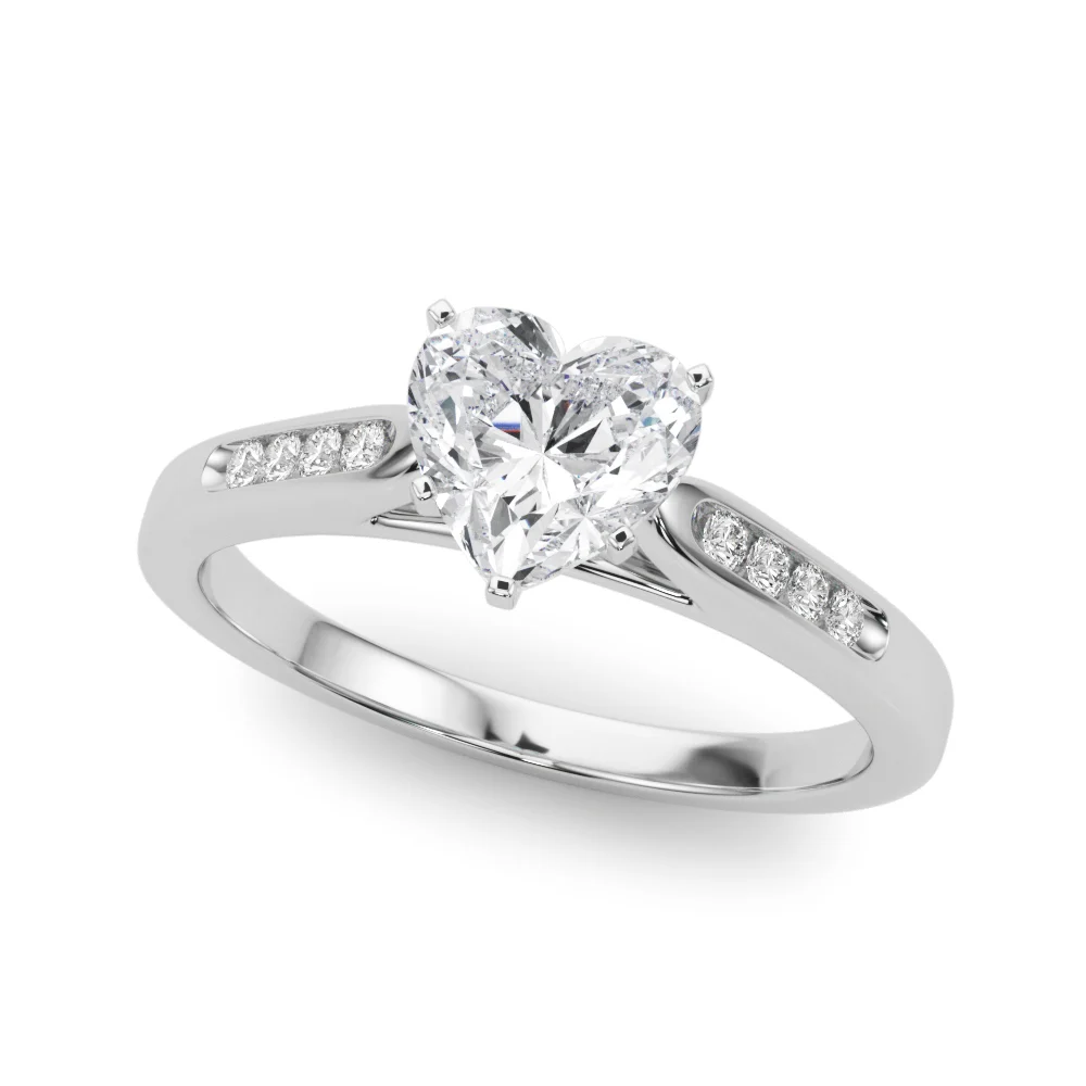 Channel Set Single Row Cathedral Engagement Ring - Image 109