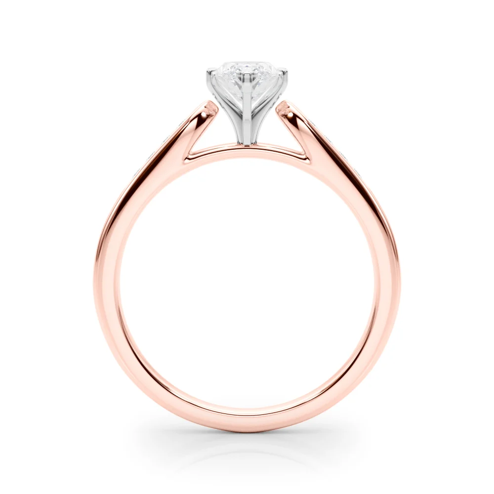 Channel Set Single Row Cathedral Engagement Ring - Image 94