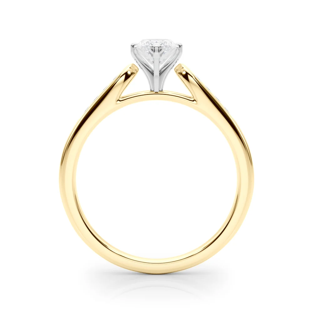 Channel Set Single Row Cathedral Engagement Ring - Image 90