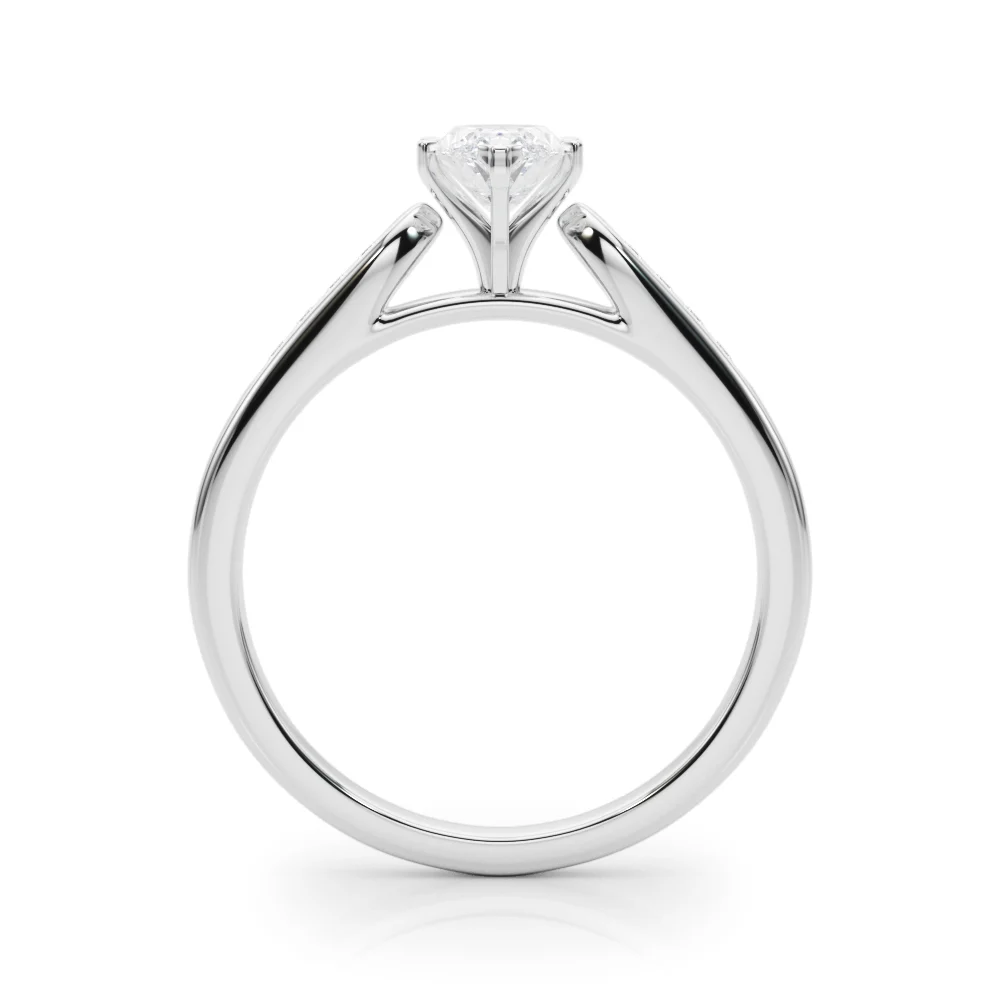 Channel Set Single Row Cathedral Engagement Ring - Image 86