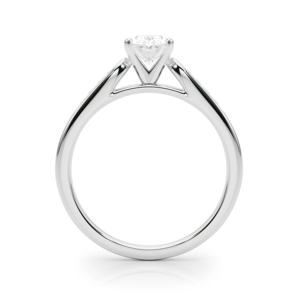 Channel Set Single Row Cathedral Engagement Ring - Image 38