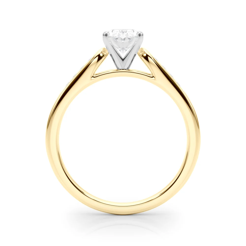 Channel Set Single Row Cathedral Engagement Ring - Image 42