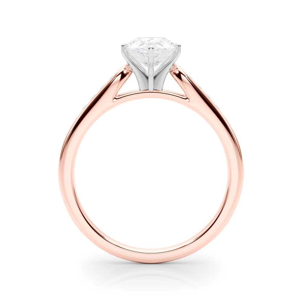 Channel Set Single Row Cathedral Engagement Ring - Image 82