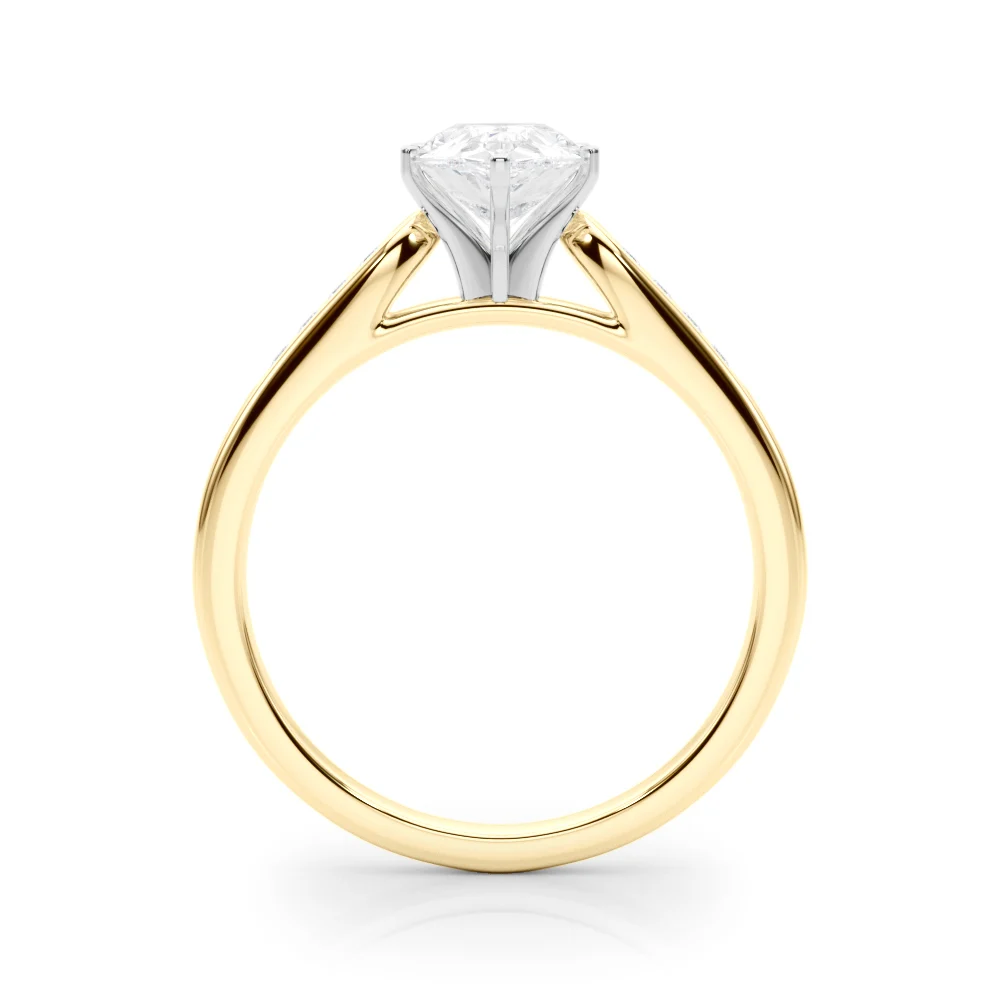 Channel Set Single Row Cathedral Engagement Ring - Image 78