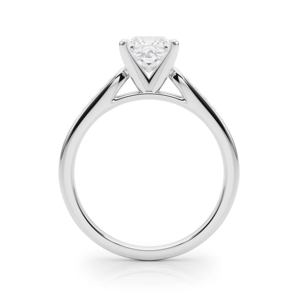 Channel Set Single Row Cathedral Engagement Ring - Image 62