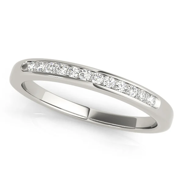 Channel Set Wedding Band