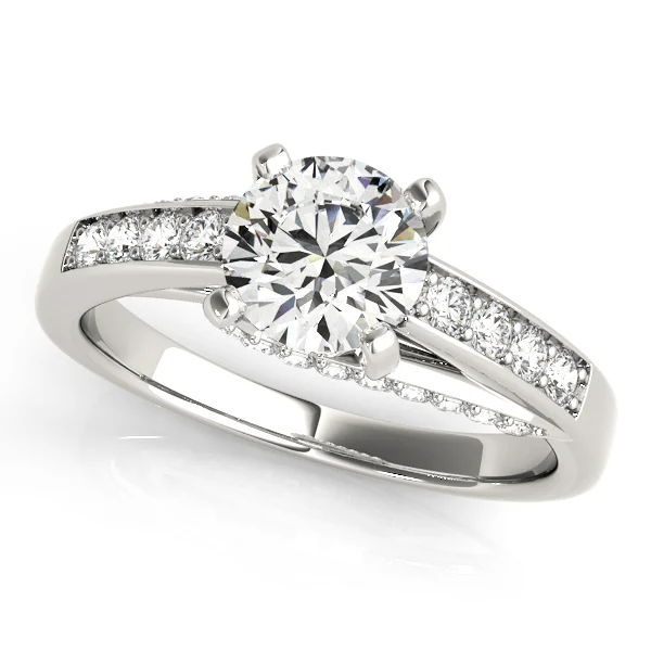 Single Row Prong In Channel Engagement Rings