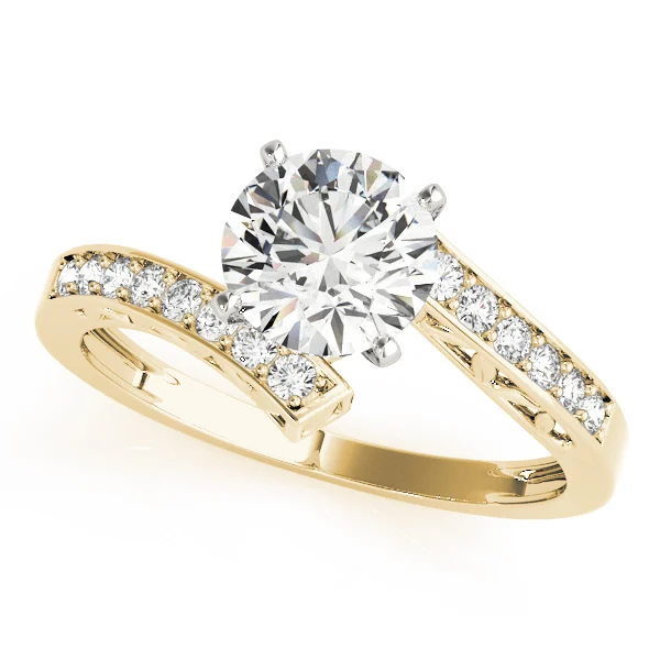 Bypass Swirl Leaf Engagement Rings - Image 4