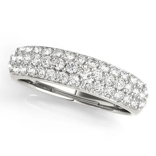 Multirow Pavé Wedding Ring