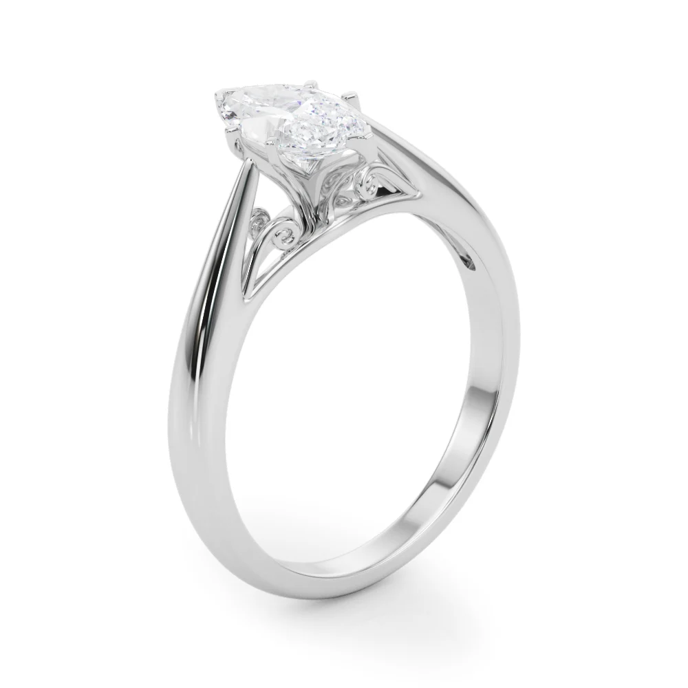 Solitaire Cathedral Engagement Ring - Image 95