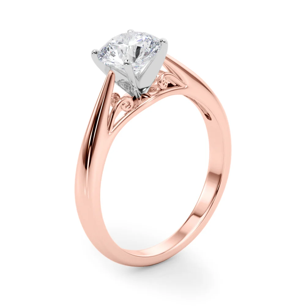 Solitaire Cathedral Engagement Ring - Image 15