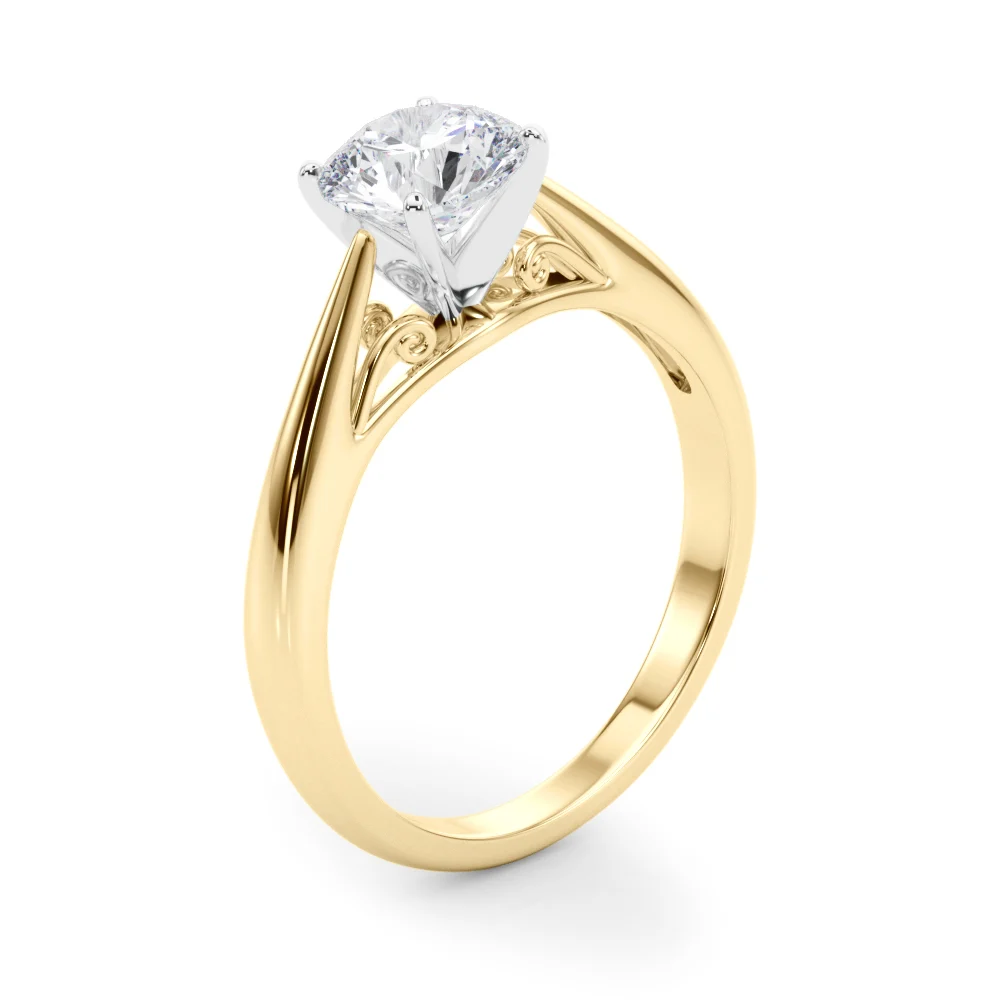 Solitaire Cathedral Engagement Ring - Image 10