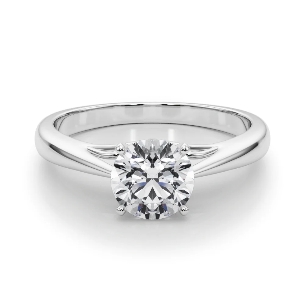 Solitaire Cathedral Engagement Ring - Image 3