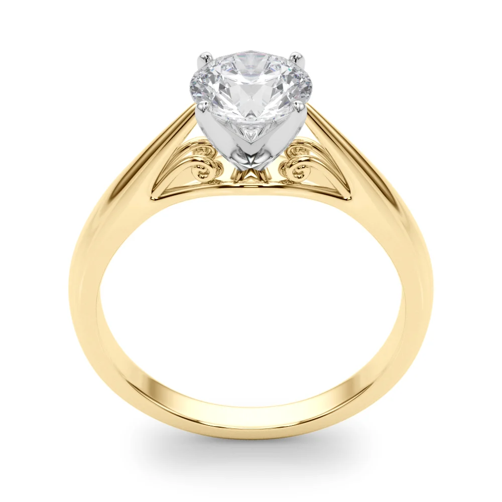 Solitaire Cathedral Engagement Ring - Image 9