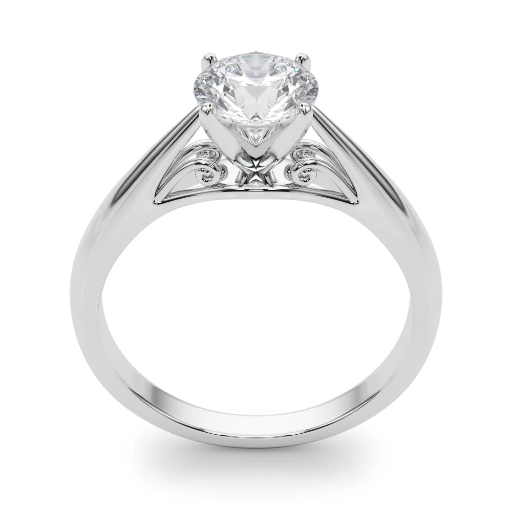 Solitaire Cathedral Engagement Ring - Image 4