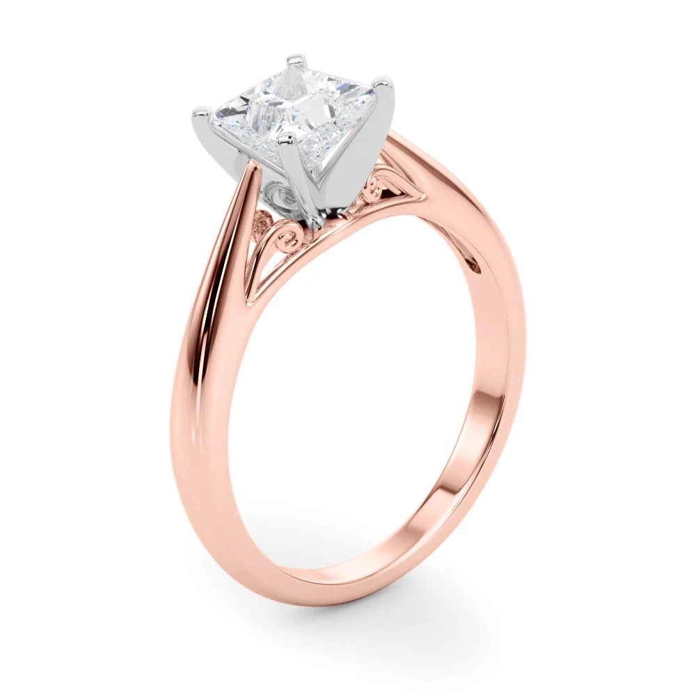 Solitaire Cathedral Engagement Ring - Image 75