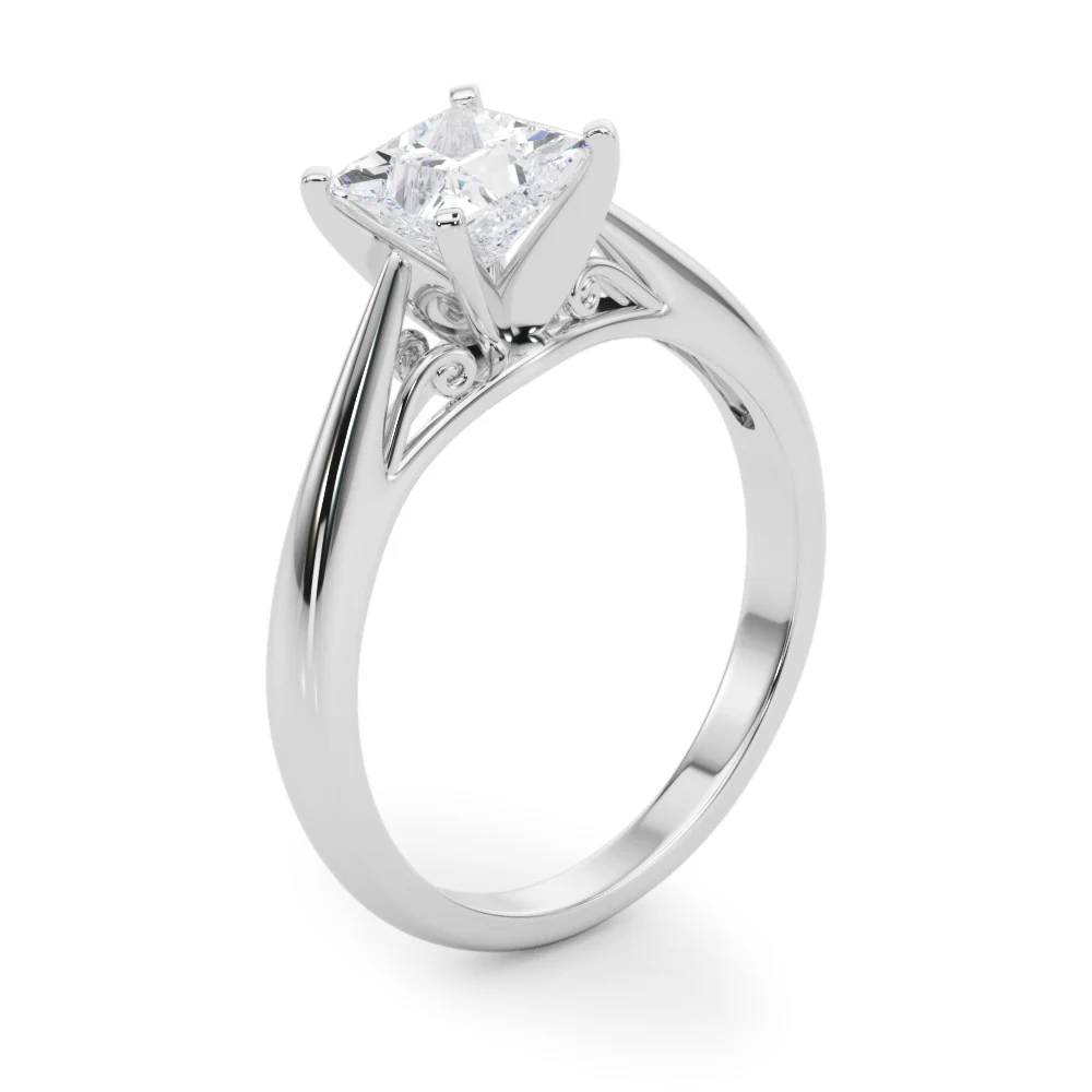 Solitaire Cathedral Engagement Ring - Image 65