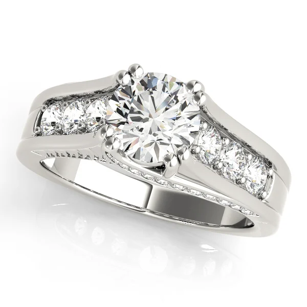 Channel Set Single Row Engagement Ring