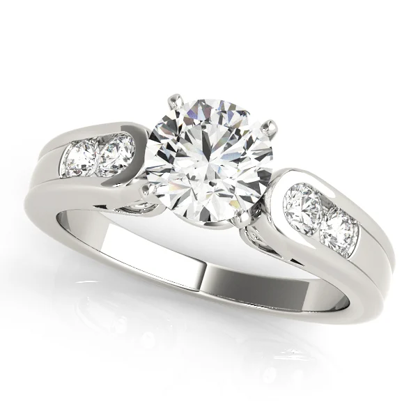 Channel Set Single Row Engagement Ring