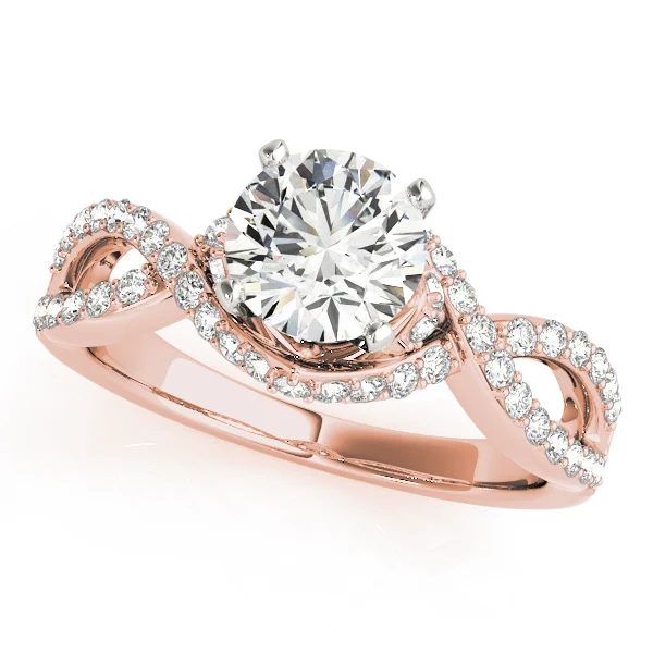 Nature Inspired Twisted Floral Engagement Ring - Image 9