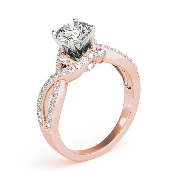 Nature Inspired Twisted Floral Engagement Ring - Image 12