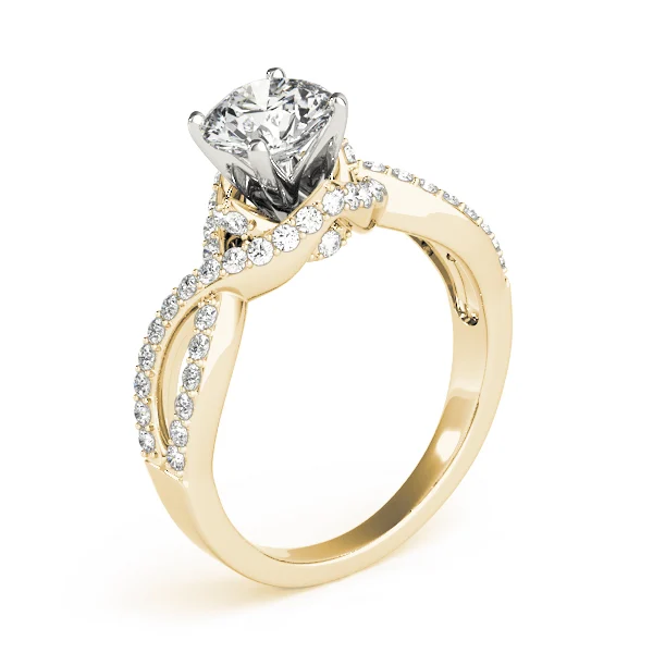 Nature Inspired Twisted Floral Engagement Ring - Image 8