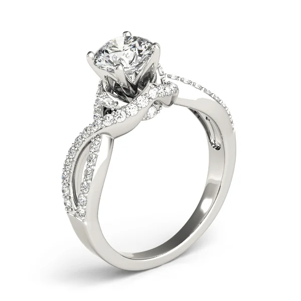 Nature Inspired Twisted Floral Engagement Ring - Image 4