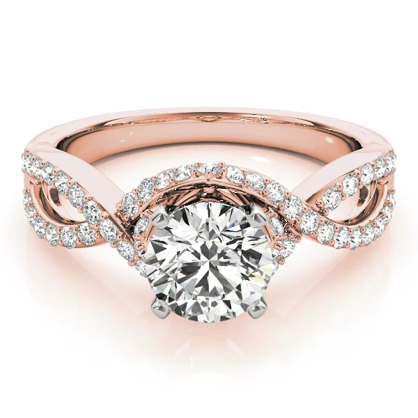 Nature Inspired Twisted Floral Engagement Ring - Image 11