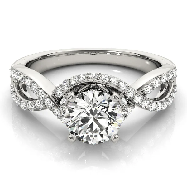 Nature Inspired Twisted Floral Engagement Ring - Image 3