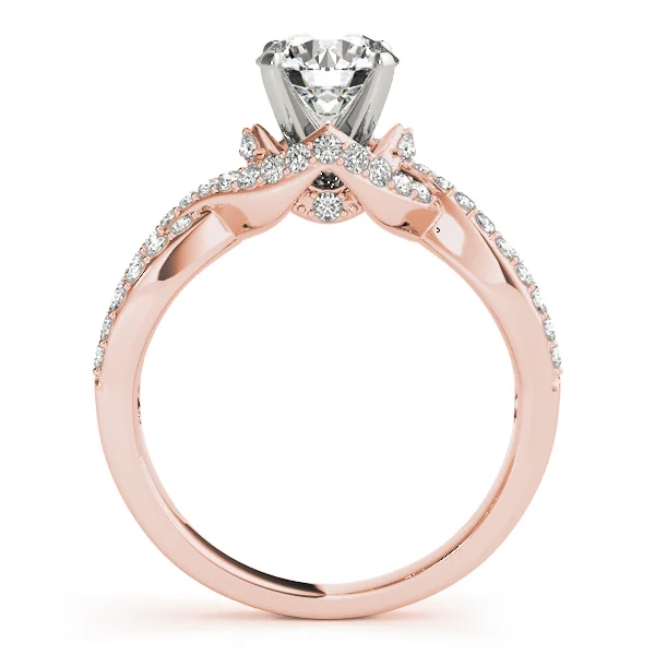 Nature Inspired Twisted Floral Engagement Ring - Image 10