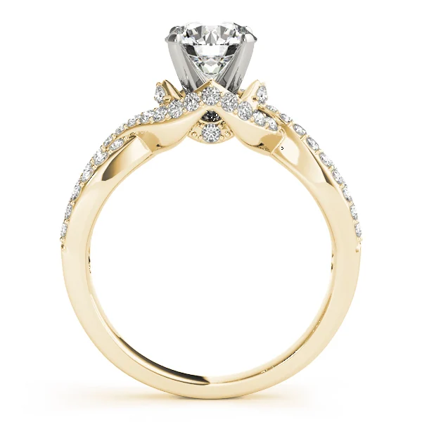 Nature Inspired Twisted Floral Engagement Ring - Image 6