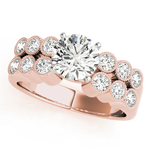 Multirow Milgrain Engagement Rings - Image 7