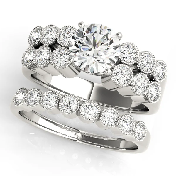 Multirow Milgrain Engagement Rings - Image 3