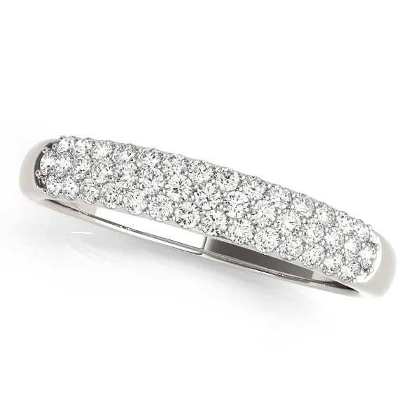 Multirow Pavé Wedding Band