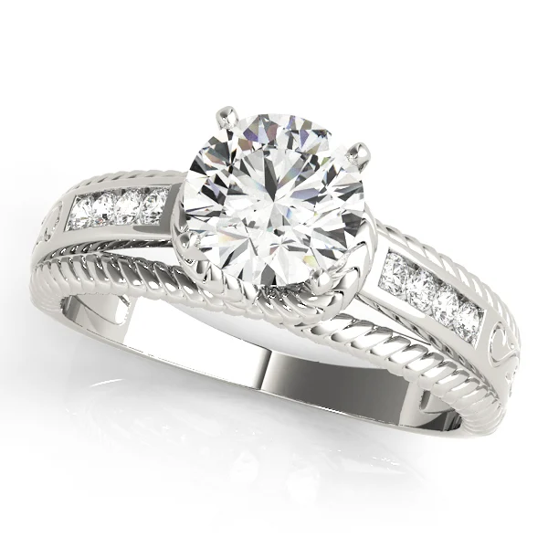 Channel Set Single Row Engagement Ring
