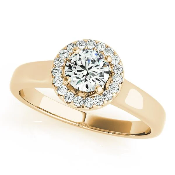 Round Halo Engagement Ring - Image 4