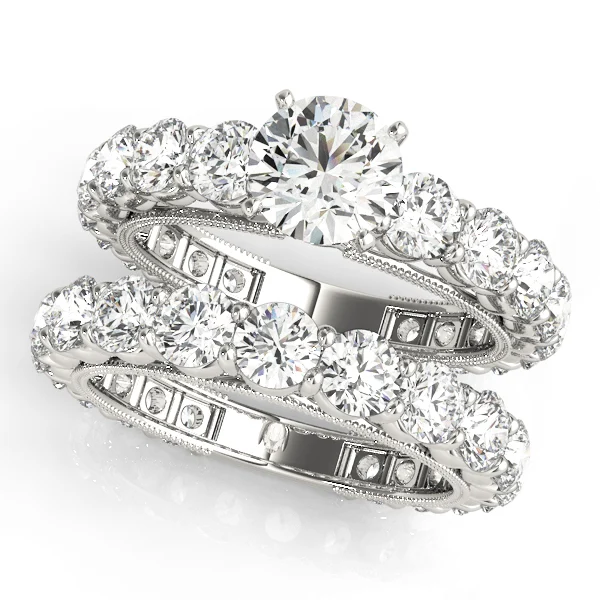 Single Row Prong Milgrain Engagement Rings - Image 3